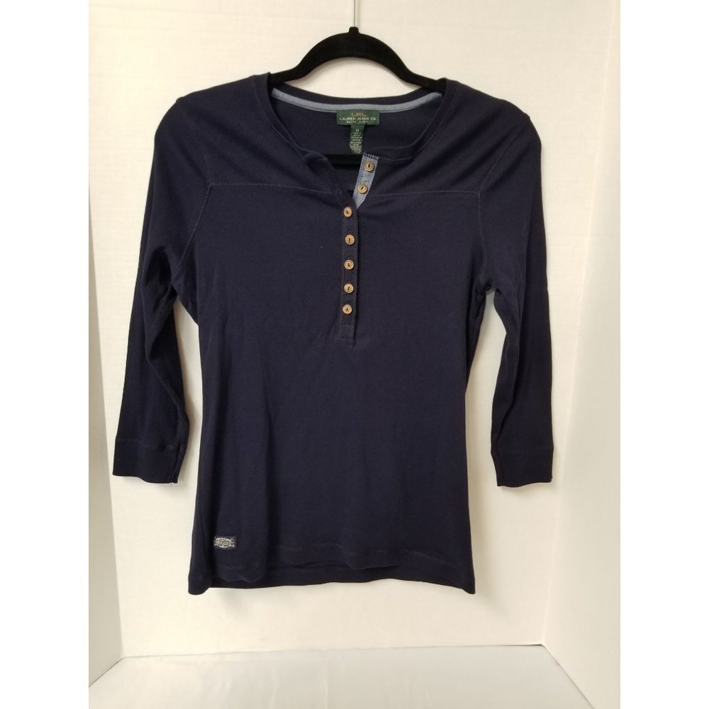 Lauren Ralph Lauren Blue Long sleeve shirt size M